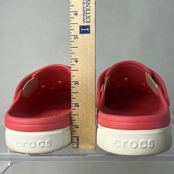 Crocs Unisex Citilane Slip-On Clogs Coral/White Size M9 W11 - Picture 9 of 15